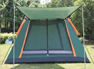 Outdoor Sunproof Water Resistant PU2000MM Coated 210T Polyester Green Camping Tent Automatic With Fibreglass Frame supplier