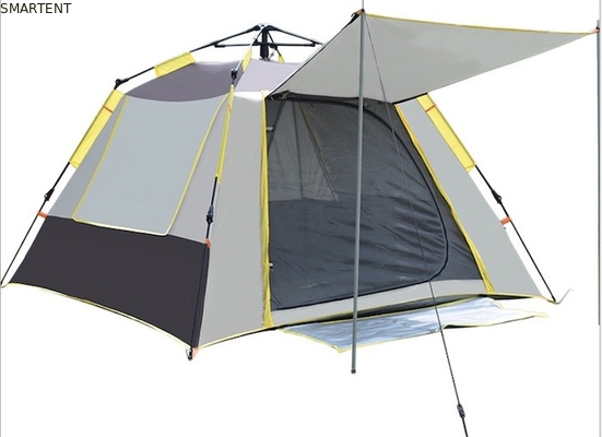 210*210*145CM Grey Waterproof Coated 190T Polyester Automatic Outdoor Camping Tents Pop Up Sun Shade Tent Silver PU2000MM supplier