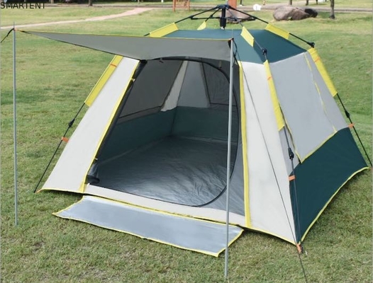 210*210*145CM Grey Waterproof Coated 190T Polyester Automatic Outdoor Camping Tents Pop Up Sun Shade Tent Silver PU2000MM supplier
