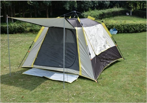 210*210*145CM Grey Waterproof Coated 190T Polyester Automatic Outdoor Camping Tents Pop Up Sun Shade Tent Silver PU2000MM supplier