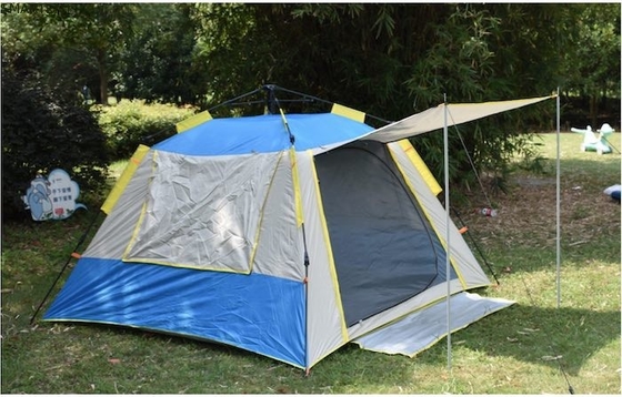210*210*145CM Grey Waterproof Coated 190T Polyester Automatic Outdoor Camping Tents Pop Up Sun Shade Tent Silver PU2000MM supplier