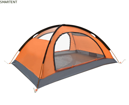 150*210*120cm Waterproof Orange 210D Polyester Ripstop Coated PU3500+ Outdoor Camping Tents Fit For 2~3 People supplier
