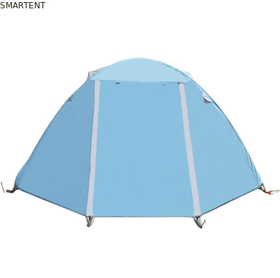 150*210*120cm Waterproof Orange 210D Polyester Ripstop Coated PU3500+ Outdoor Camping Tents Fit For 2~3 People supplier
