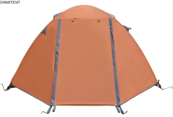 Outdoor Camping Tent 210*180*130cm Orange Color 210D Polyester Ripstop PU2000mm Coated for Snowfield and Family Event supplier