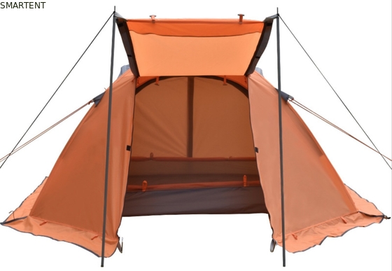 210X180X130cm Orange Waterproof PU2000mm Coated 190T Polyester Cozy Camping Tent supplier