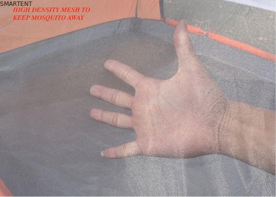 210X180X130cm Orange Waterproof PU2000mm Coated 190T Polyester Cozy Camping Tent supplier