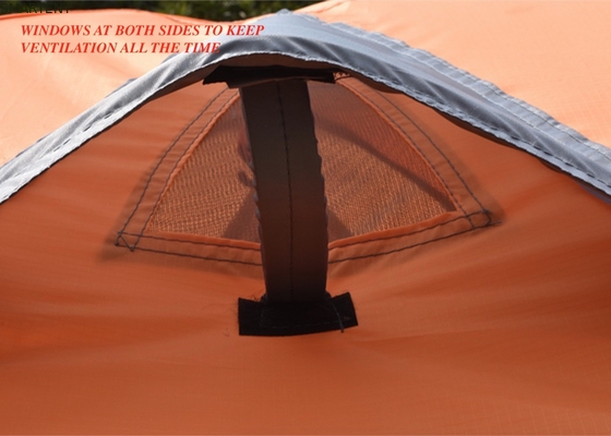 210X180X130cm Orange Waterproof PU2000mm Coated 190T Polyester Cozy Camping Tent supplier
