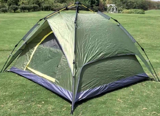 210*210*135cm Automatic Fibreglass Pole Waterproof PU2000mm Coated Green 190T Polyester Rainproof Outdoor Camping Tents supplier