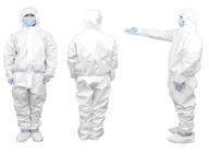 Custom Medical Isolation Coverall White Color PP/PE Non-woven Disposable Protective Clothing One Size Fit supplier