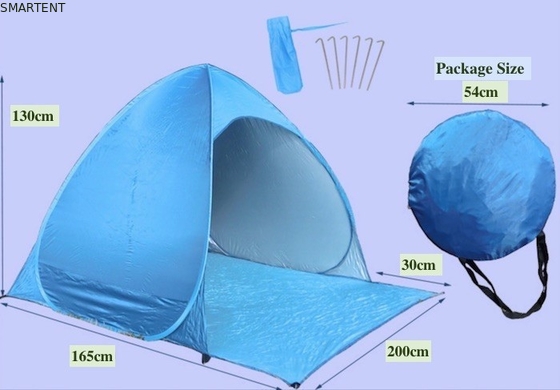 190T Festival Camping Tent Silver Coated Polyester Sunproof Pop Up Canopy 165X200X130cm supplier