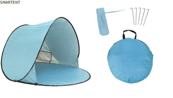 150*150*90CM Outdoor Waterproof Pop Up Canopy Tent Sunproof Silver Coated 190T Polyester Automatic Beach Shelter supplier