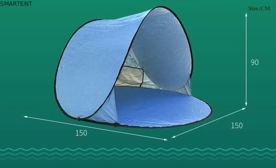 150*150*90CM Outdoor Waterproof Pop Up Canopy Tent Sunproof Silver Coated 190T Polyester Automatic Beach Shelter supplier