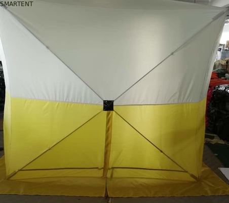 235*235*200MM Outdoor Fishing Shelter PU Coated 200D Polyester Oxford Fiberglass Dual-Color Camping Tent supplier