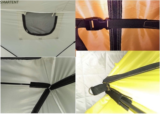 235*235*200MM Outdoor Fishing Shelter PU Coated 200D Polyester Oxford Fiberglass Dual-Color Camping Tent supplier
