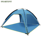 Blue Silver Coated Outdoor Camping Tents 190T Polyester Pop Up Beach Shelter 210X210X130cm supplier
