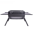 Black Chromed Steel Charcoal Camping Barbecue Grill Mini Foldable 86X33.5X43cm supplier