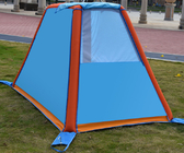 Customized Blue color Coated 190T Polyester TPU Air Pole One Man camping Inflatable Tents supplier