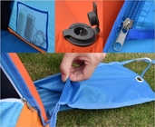 Customized Blue color Coated 190T Polyester TPU Air Pole One Man camping Inflatable Tents supplier