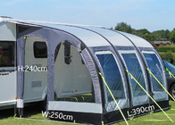 Customized 390*250*240CM Gray Waterproof PU3000MM Coated 300D Oxford Air Caravan Awning supplier