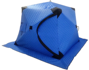 180X180X145CM Cotton Ice Fishing Pop Up Winter Shelter Blue Waterproof Coated Composite supplier