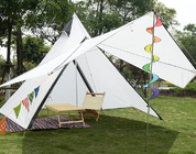 White Cotton Canvas Outdoor Camping Tents Indian Teepee Yurt Tent 320X260X200CM supplier