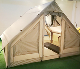 300X200X200CM Canvas Inflatable Glamping Tent House Double Layer Beige Cotton supplier