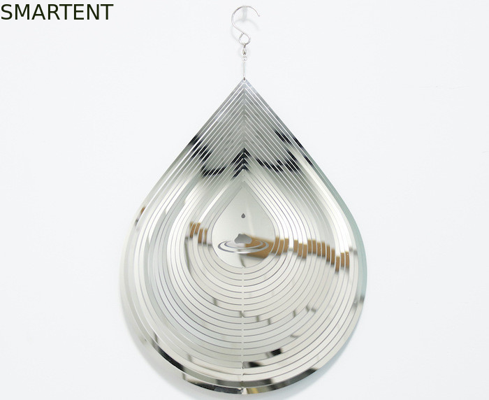 Silver Etching SS Water Droplet 3D Wind Chimes Electric Plating supplier