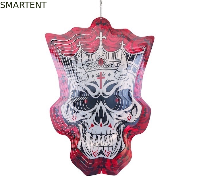 Halloween Earl Rose Metal Wind Spinner 3D Spin Metal Hanging Ornaments supplier