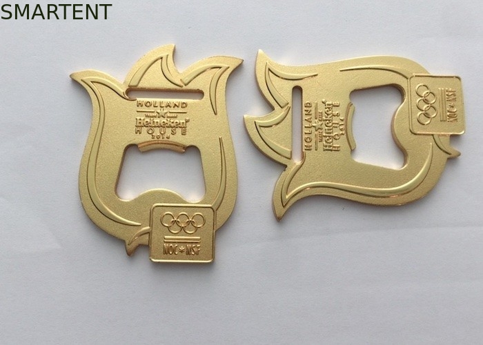 2.0MM Gold Color 2 In 1 Medal Bottle Opener Olympic Sport Plating supplier
