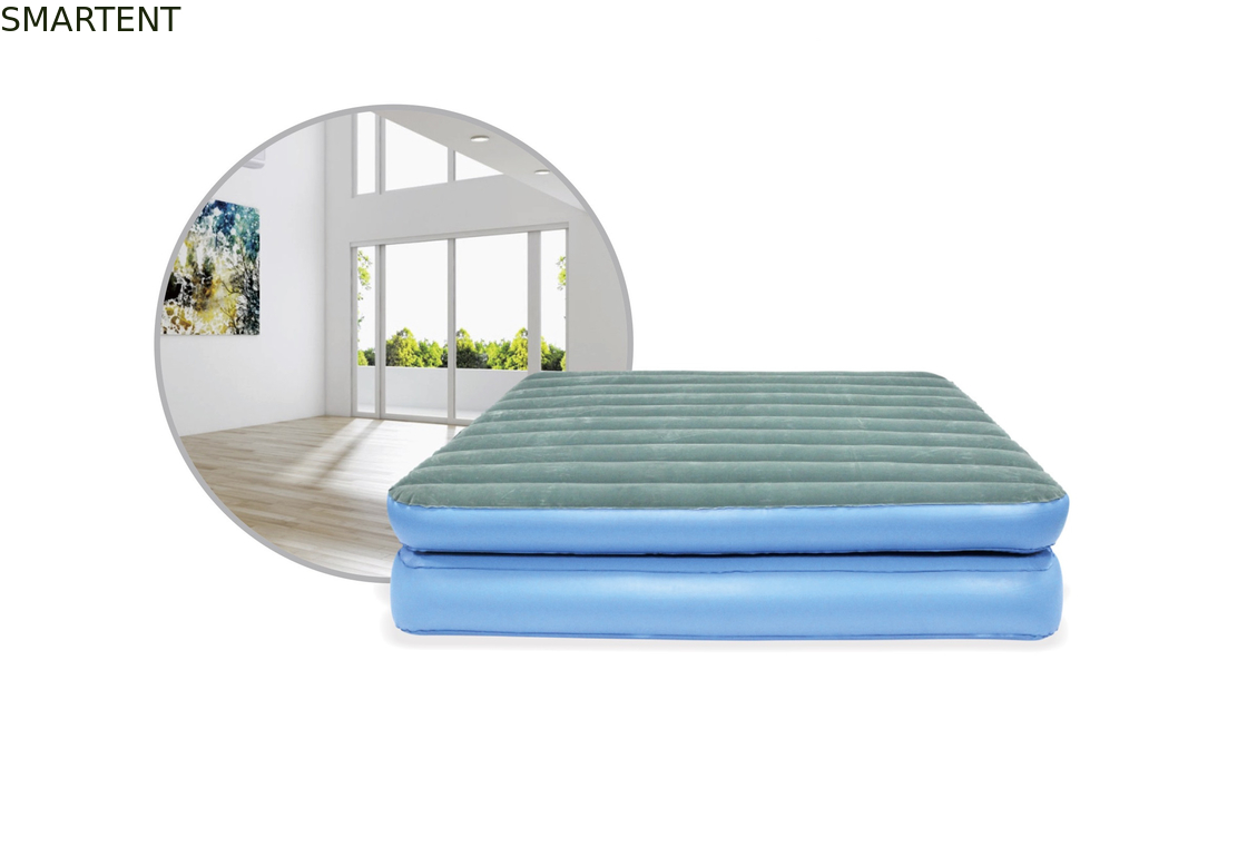 Polular Lightweight Flocked Air Bed Elevated King Size Double High Air Mattress supplier