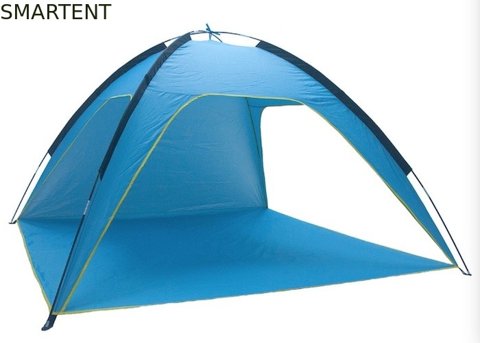 Blue Silver Coated 4-Person 210*210*130CM Polyester Beach Awning Outdoor Camping Tents with UV Waterproof Protection supplier