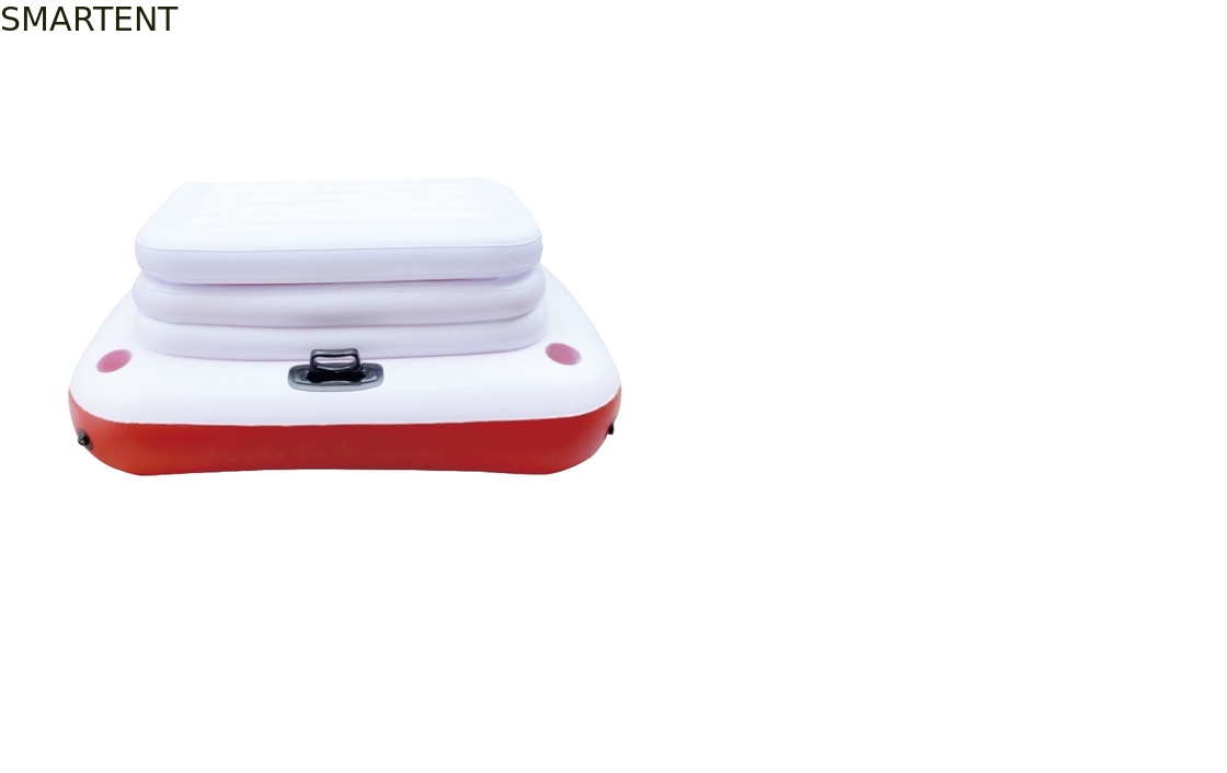 PVC Inflatable Beach Cooler 0.40mm Inflatable Outdoor Furniture White Red supplier