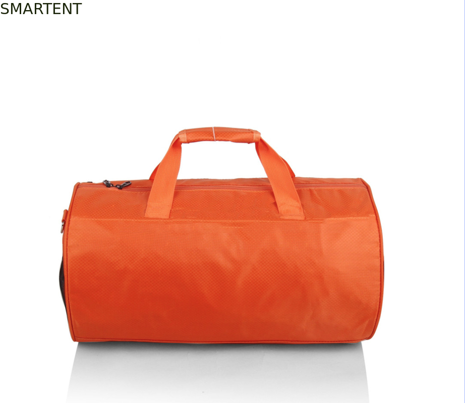 45*25CM Outdoor Light Weight Orange Color Waterproof Coated Polyester Oxford Barrel Travel Bags supplier