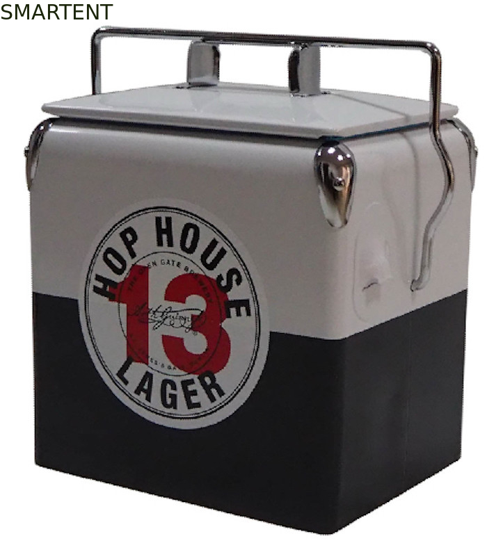 Metal Red Color Outdoor Cooler Box Custom Portable 13L 32x22x36CM supplier
