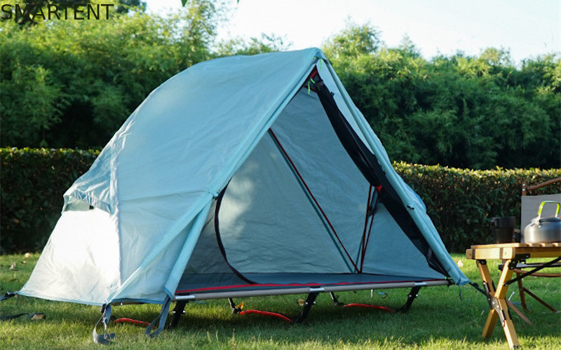 Explore the Outdoors with Our Outdoor Camping Tents 200*120*95CM Blue 210D Polyester Oxford Tent Cot with Folding Camp Bed supplier