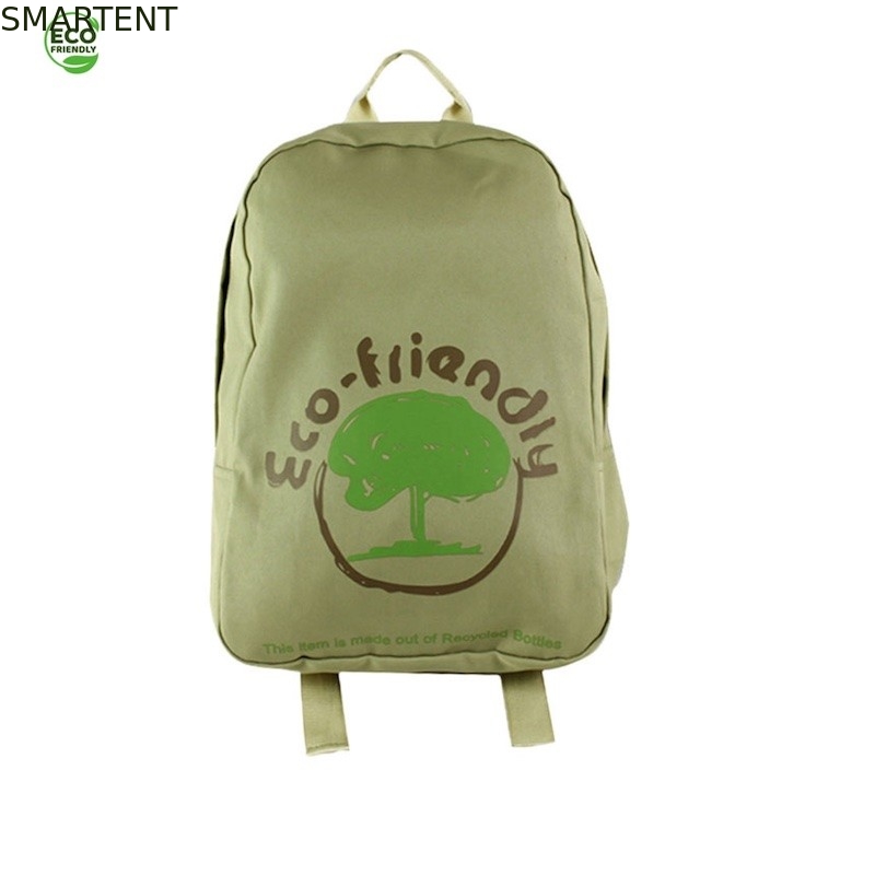 Custom Eco Friendly Accessories Green Color RPET Casual Backpack 40x29x15Cm supplier