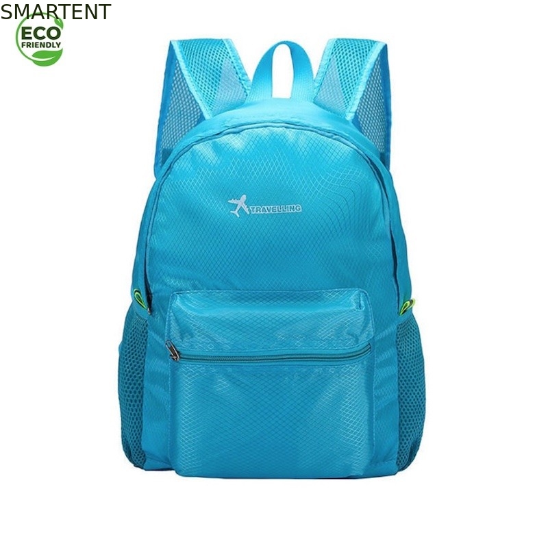 Reflective Foldable Travel Mountain Climbing Backpack RPET Oxford Diamond Mesh Polyester supplier