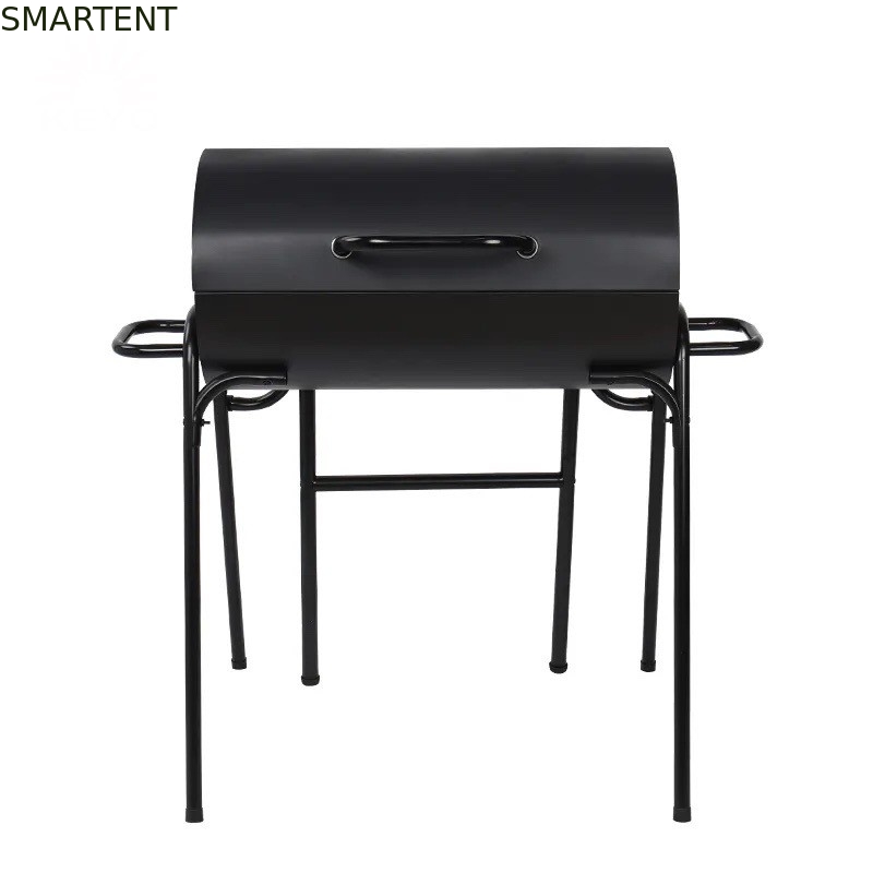 Customized Camping Accessories Black Double Barbecue Charcoal Grill 89.5 X 85.5 X 72CM supplier