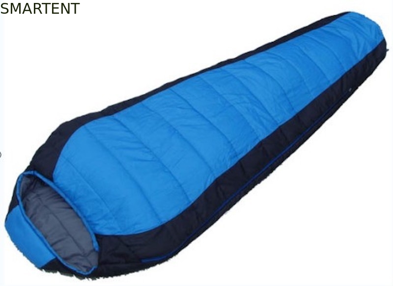 230x80x50CM Custom Black Orange Waterproof 190T Polyester Travel Mountain Sleeping Bags supplier