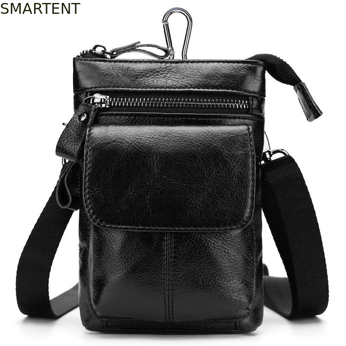 Luxury Crossbody Neck Wallet 4.9*7.3*2.3'' Black Genuine Leather Multifunctional Travel Bag supplier