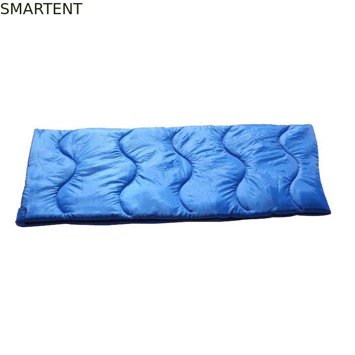 Single Blue Dual Color Waterproof 190T Polyester Envelope Sleeping Bag 1.8KG 400GSM supplier