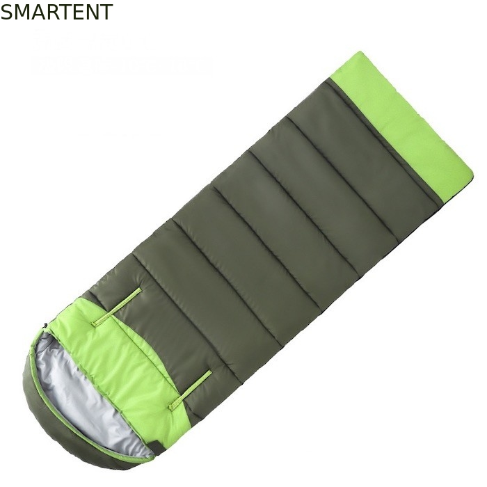 80''*28'' Waterproof Green 1 Person Envelope Design Mountain Sleeping Bags 190T Polyester supplier