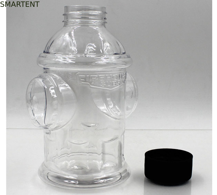 300ml PET Transparent Workout Water Bottles Unique Fire Cock Shaped Plastic Water Liquid Flask supplier