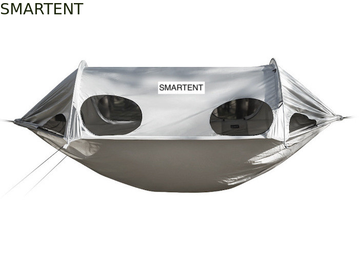 270*140CM 210T Silver Coated Polyester Space Capsule Design Outdoor Camping Hammock Mosquito Proof Sun Protection supplier