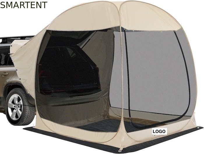 2.13*2.13*2.18M Beige Color UV Protection Waterproof Coated Polyester Pop Up Sport Utility Vehicle Camping Tent supplier