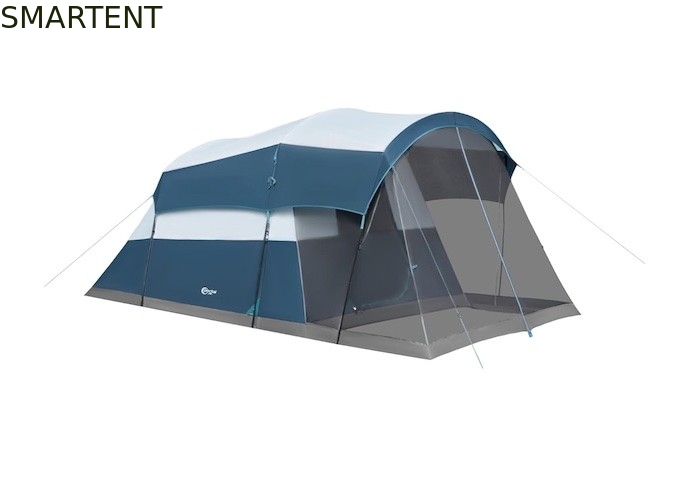 Outdoor Camping Parent-Child Equipment 6.1*2.44*1.93Meter Large Dual Color Blue-Grey Waterproof Coated Polyester Family Party Tent Fit For 6-8 Person supplier