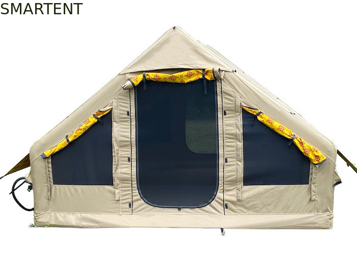395*300*200CM Waterproof Khaki Oxford 600D PVC 4-8 Person UV Resistant Blow Up Camping Tent For Outdoor Camping supplier