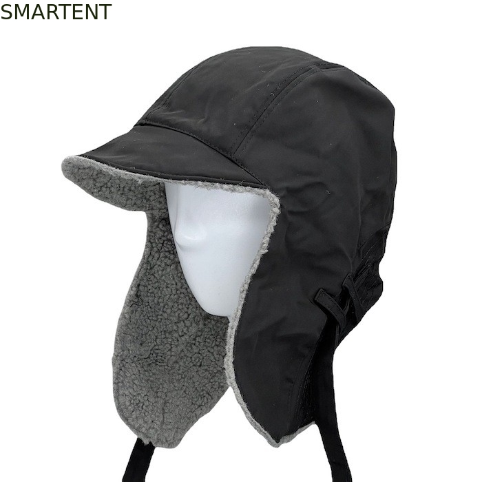 Outdoor Eco Friendly Accessories Cruelty Free OEM Black RPET Snow Hat For Winter supplier