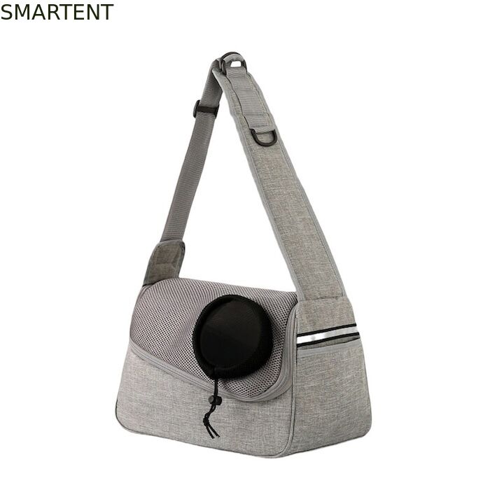 36*19*12CM Unisex Durable Washable Non toxic Lovely Durability Gray Oxford Pet Outing Shoulder Bag supplier