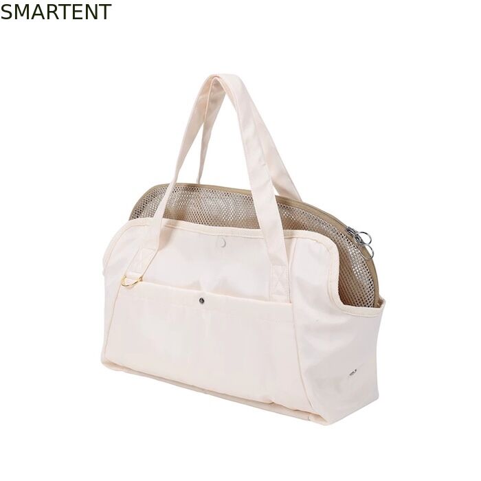 41*16*35CM Outdoor Beige Polyester Fiber Pet Travel Bag Foldable Lightweight Convenient Storage Ideal For Pet Owners On The Go supplier